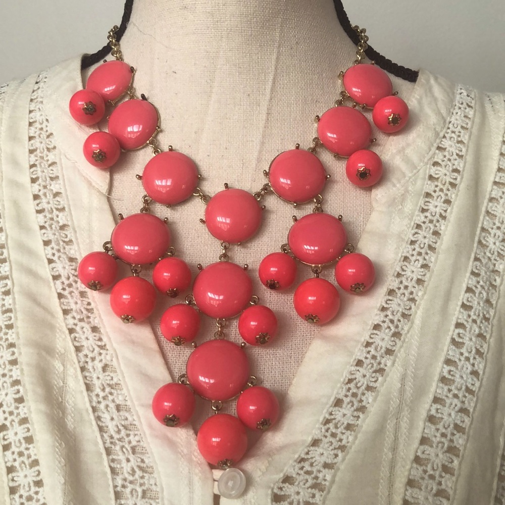 Vintage Pink necklace | flamingo pink necklace